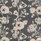 Upholstery Fabric - Black,Grey & Silver Floral Upholstery Fabric 54 Inches"